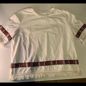 Shein Mexican-style embroidered top